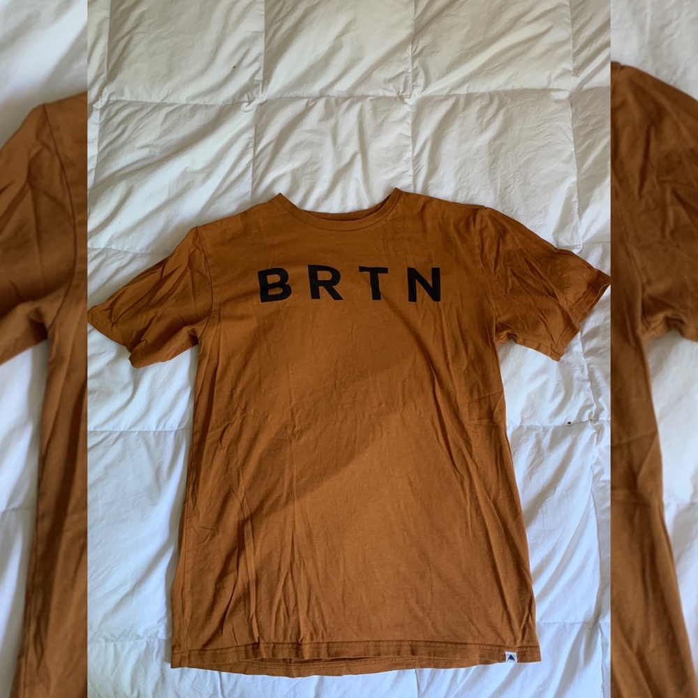 Burton Snowboards BRTN logo t-shirt Autumn Orange sz. M